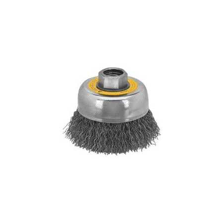 Dewalt Wire wheel, 5in. Crimped Cup Brush/Carbon Steel 5/8in.-11 Arbor .020in. DW4922